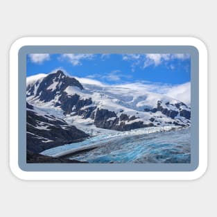 USA. Alaska. Glacier on the Mountain. Sticker